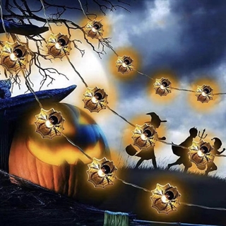 Halloween lyskæde med flagermus - 3 m 30 lys